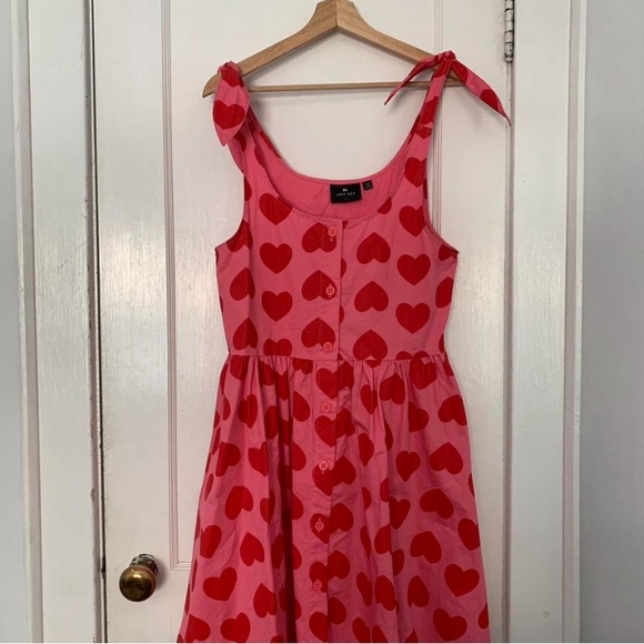 Lazy Oaf Heart Babydoll Dress. Size 6/medium - Picture 3 of 4